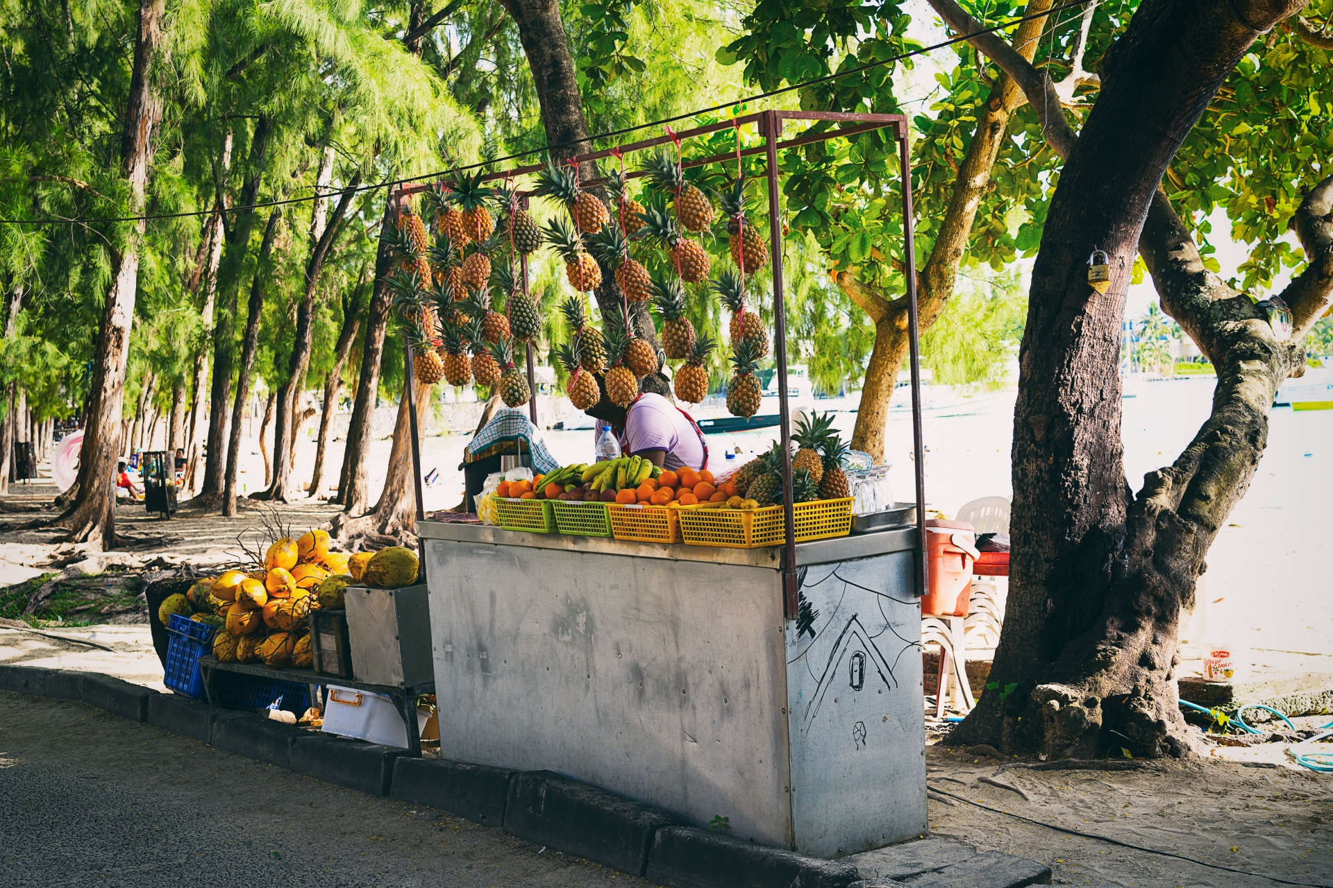 Stand de fruits île Maurice